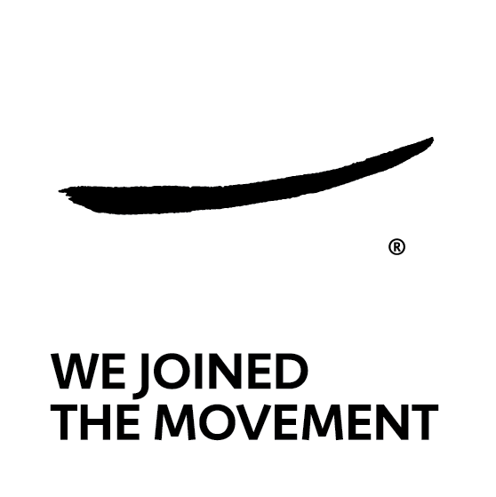 We Joined the Movement Vertical - black and white