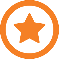 Orange Star in Circle