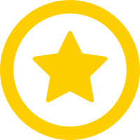 Gold Star in Circle