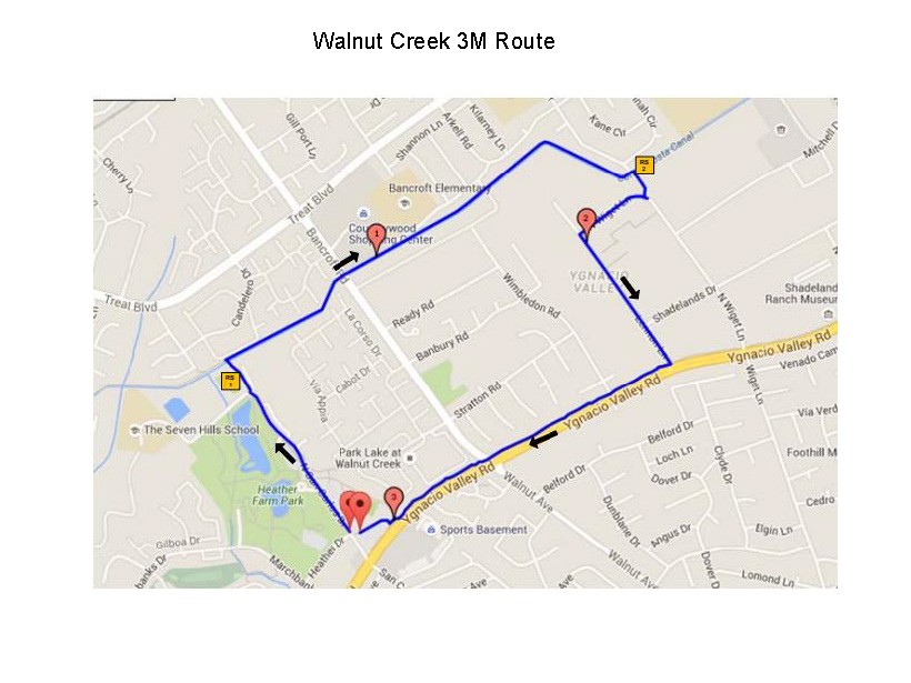 WAL Walk MS Walnut Creek 3 mile Route