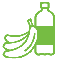Icon of bananas and a beverage