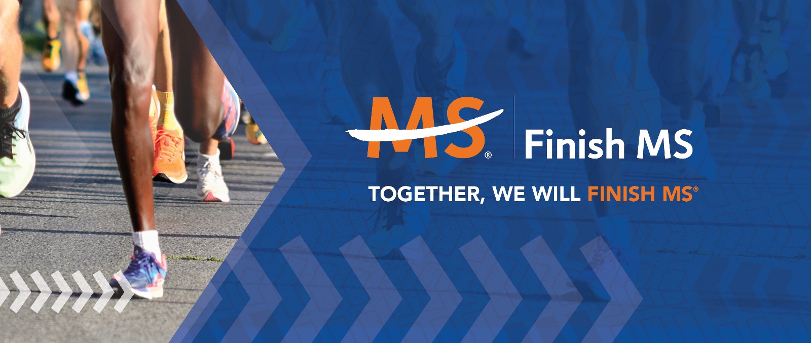Finish MS - Together, We Will Finish MS, blue background