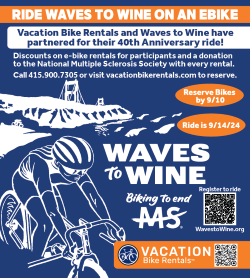 Vacation Bike Rentals promotional graphic for Bike MS: Waves to Wine