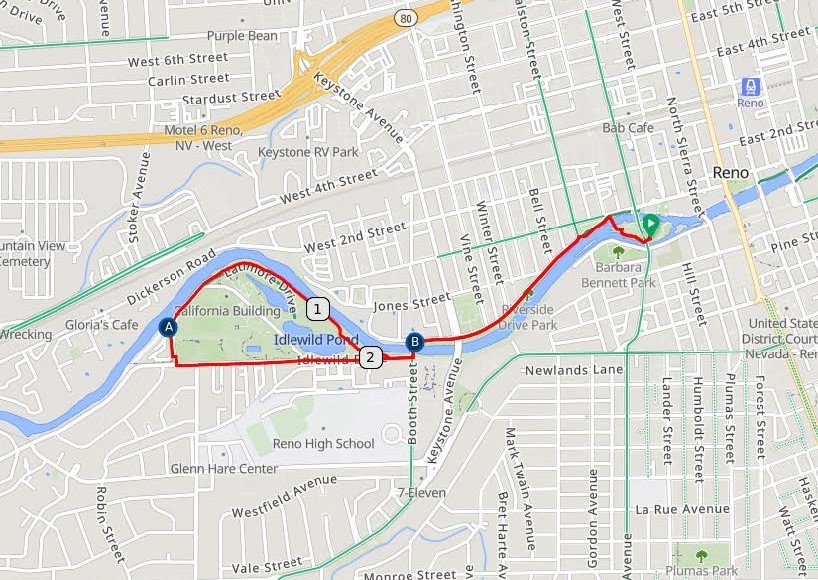 Walk MS Reno/Sparks route map