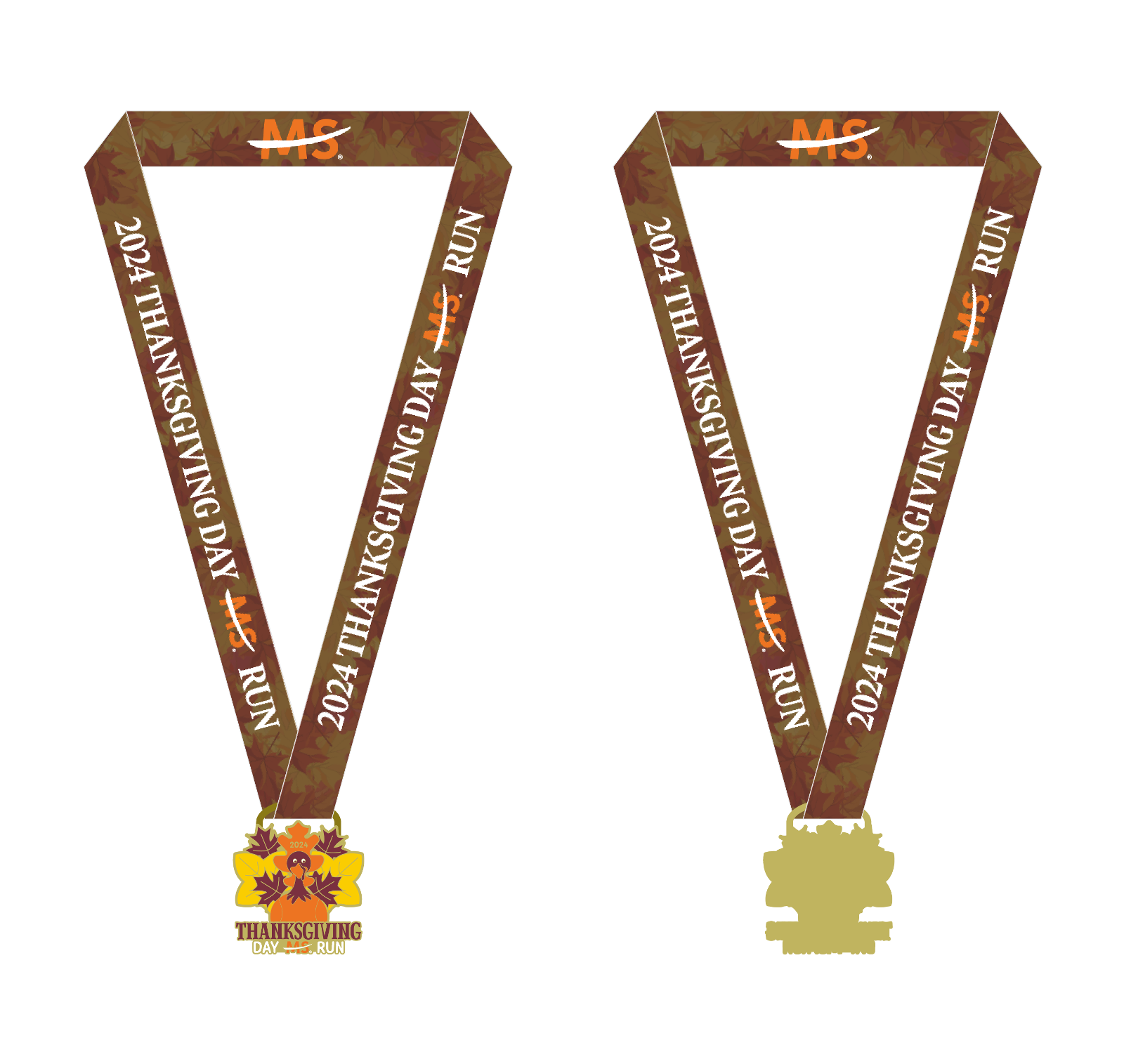 Virtual Thanksgiving Day MS Run 2024 Medal