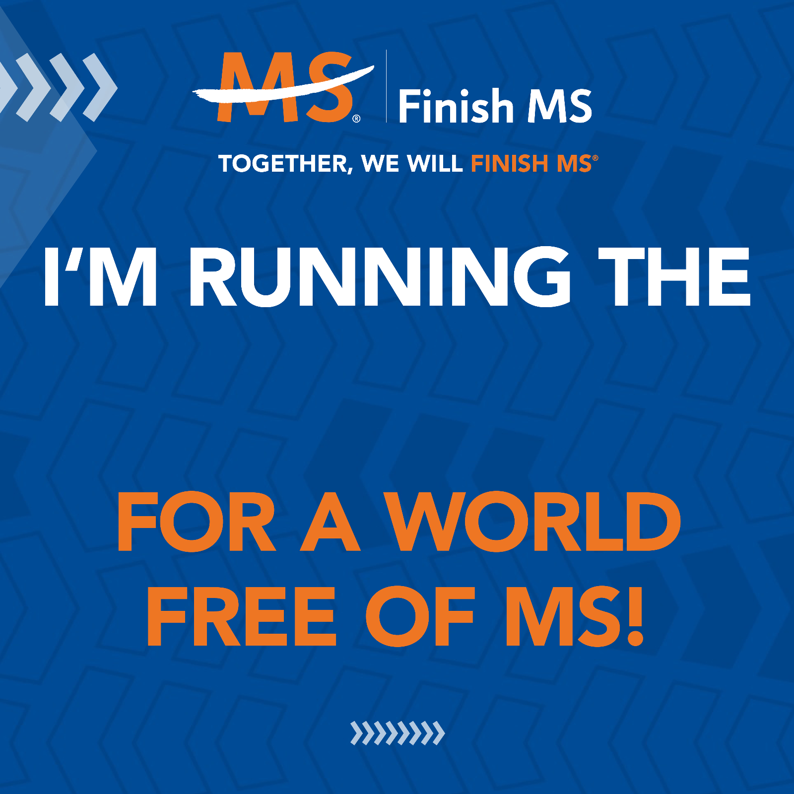 Finish MS - I'm Running the ___ For a World Free of MS