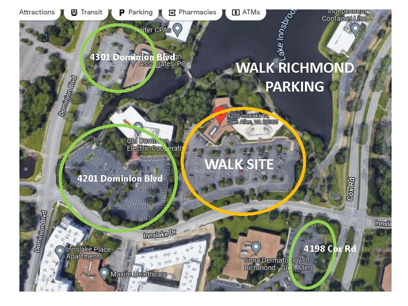 Walk MS Richmond Parking Map