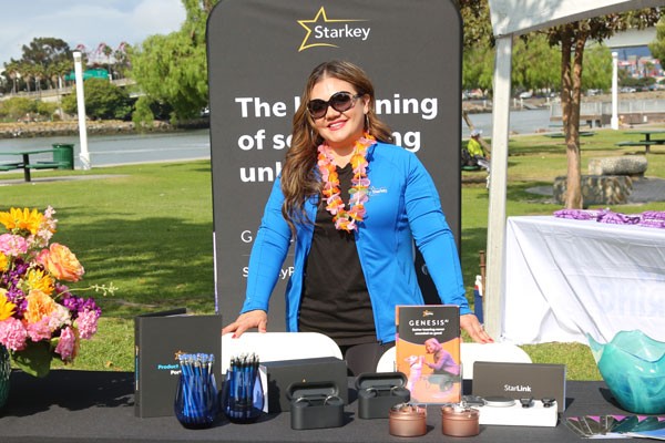 Woman at a Starkey during a Walk4Hearing event